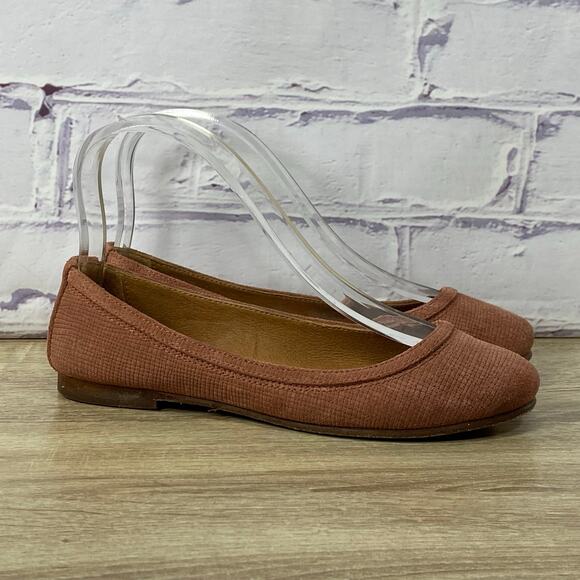 Frye Carson Rosewood Ballet Flats Women's Size 6 Pink Suede Slip On Shoes - Picture 1 of 8